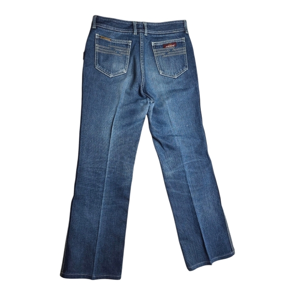 Vintage Jordache 90s Y2K Bootcut Jeans Size 32L Zigzag Pocket Made in HK Unisex - Picture 2 of 9
